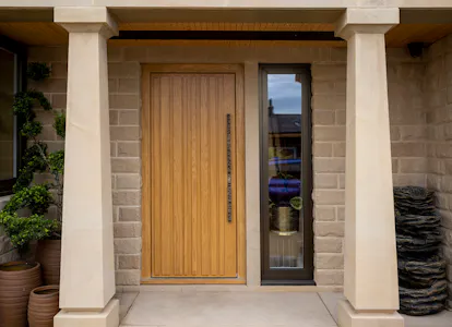 Oak Piano Front Door