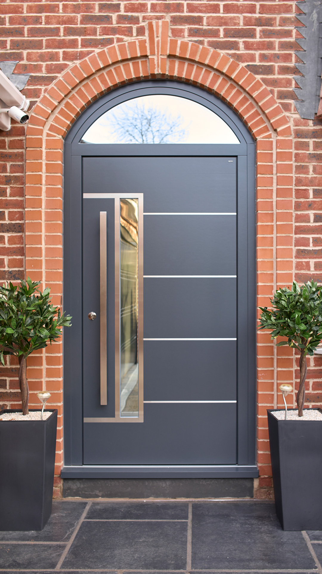 Bespoke front door Curved transom Olivo SI