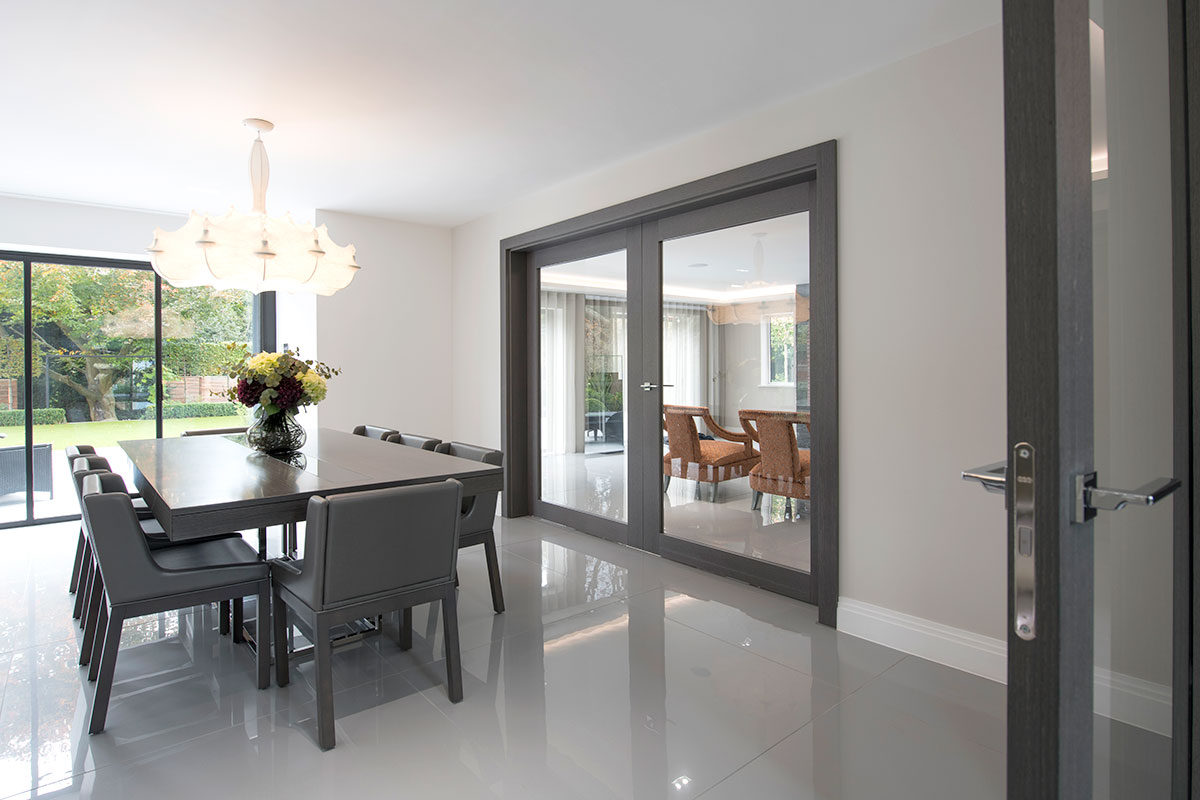 Bespoke Internal Door Gio Glass Grey Oak 