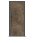 Patina Bronze Single leaf front door - Olivo by Deuren