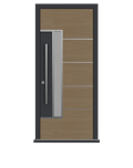 Natural Oak Single leaf front door - Pianura 2 by Deuren