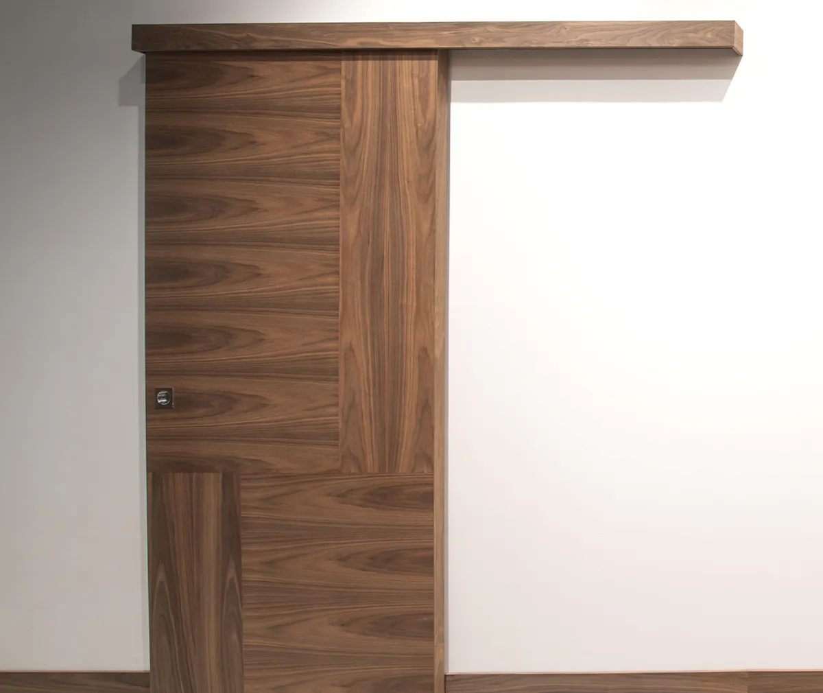 A wooden sliding internal door