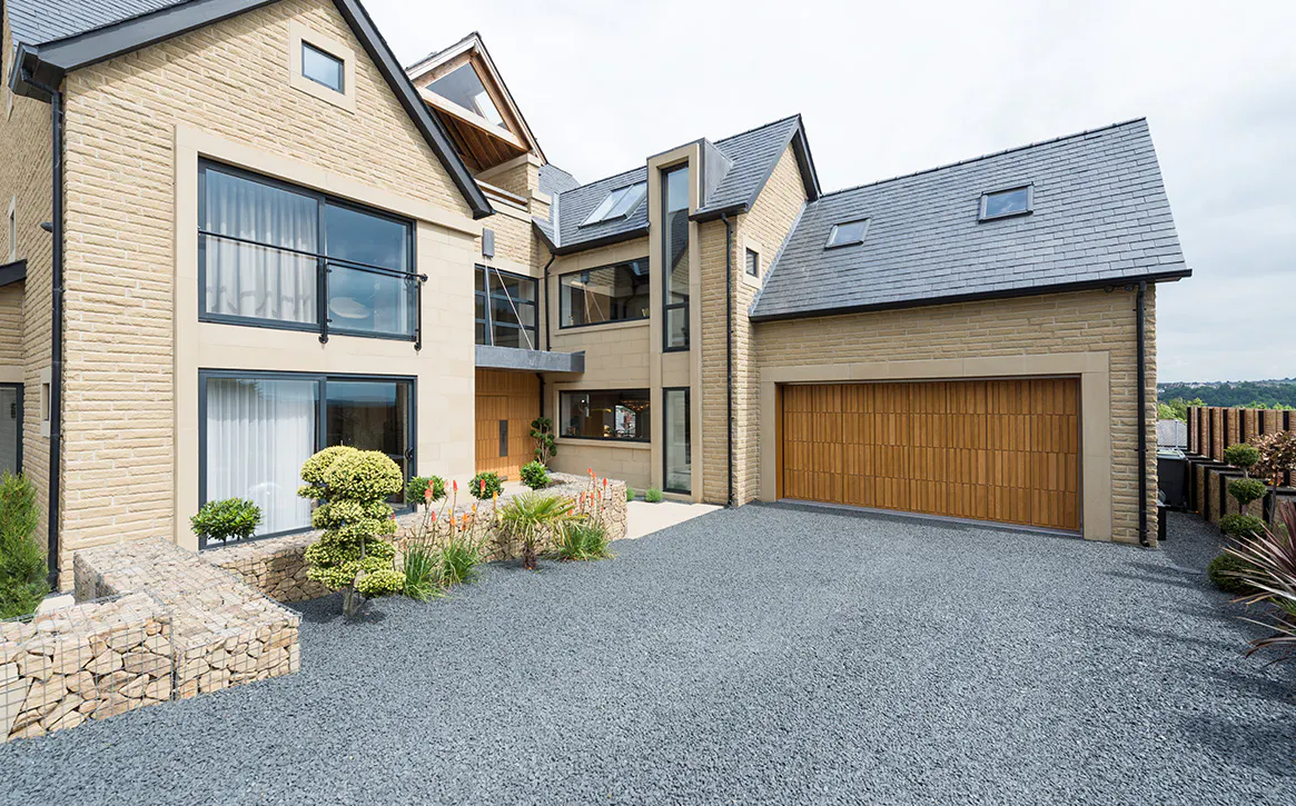 Matching front door and garage door