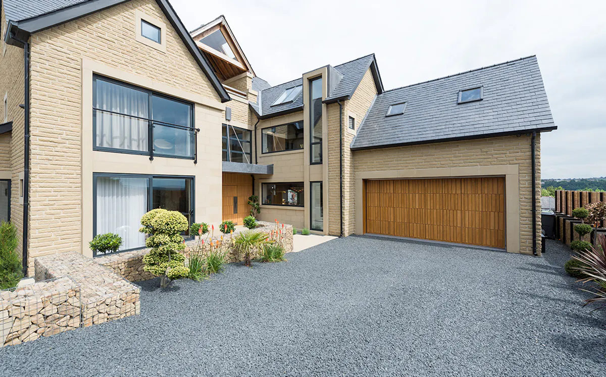 Matching front door and garage door