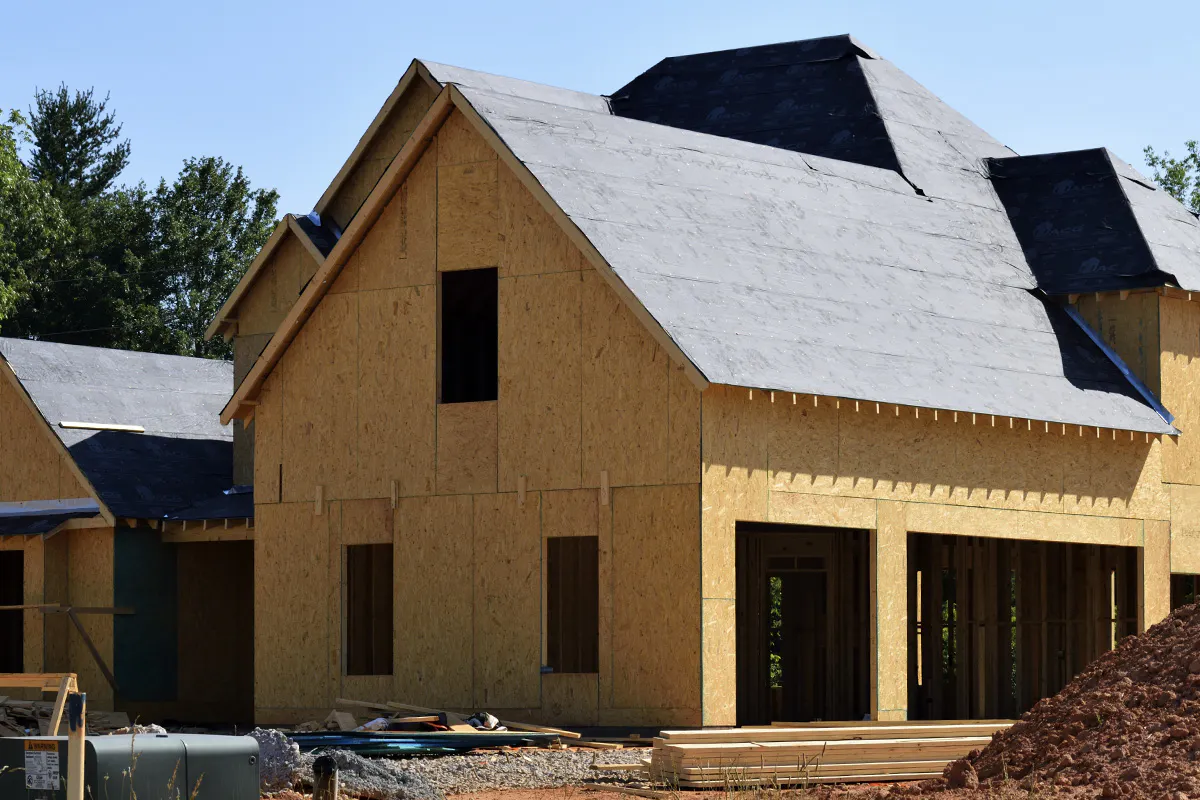 kit house - shell complete and roof on