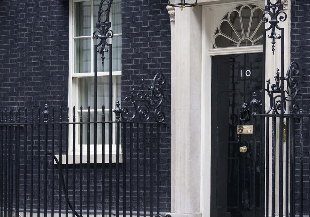 10 downing street front door, London