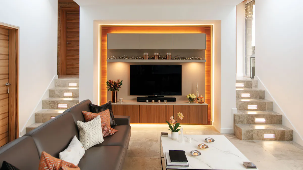 Internal image of two Deuren doors in a living room