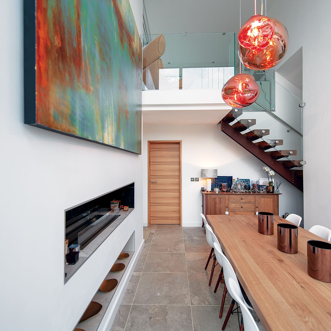 Satin Walnut single leaf internal door - Gio by Deuren