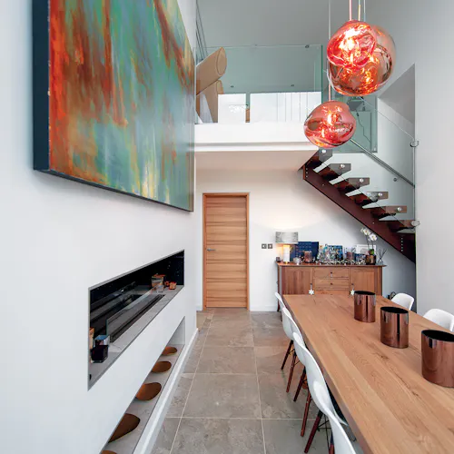 Satin Walnut single leaf internal door - Gio by Deuren