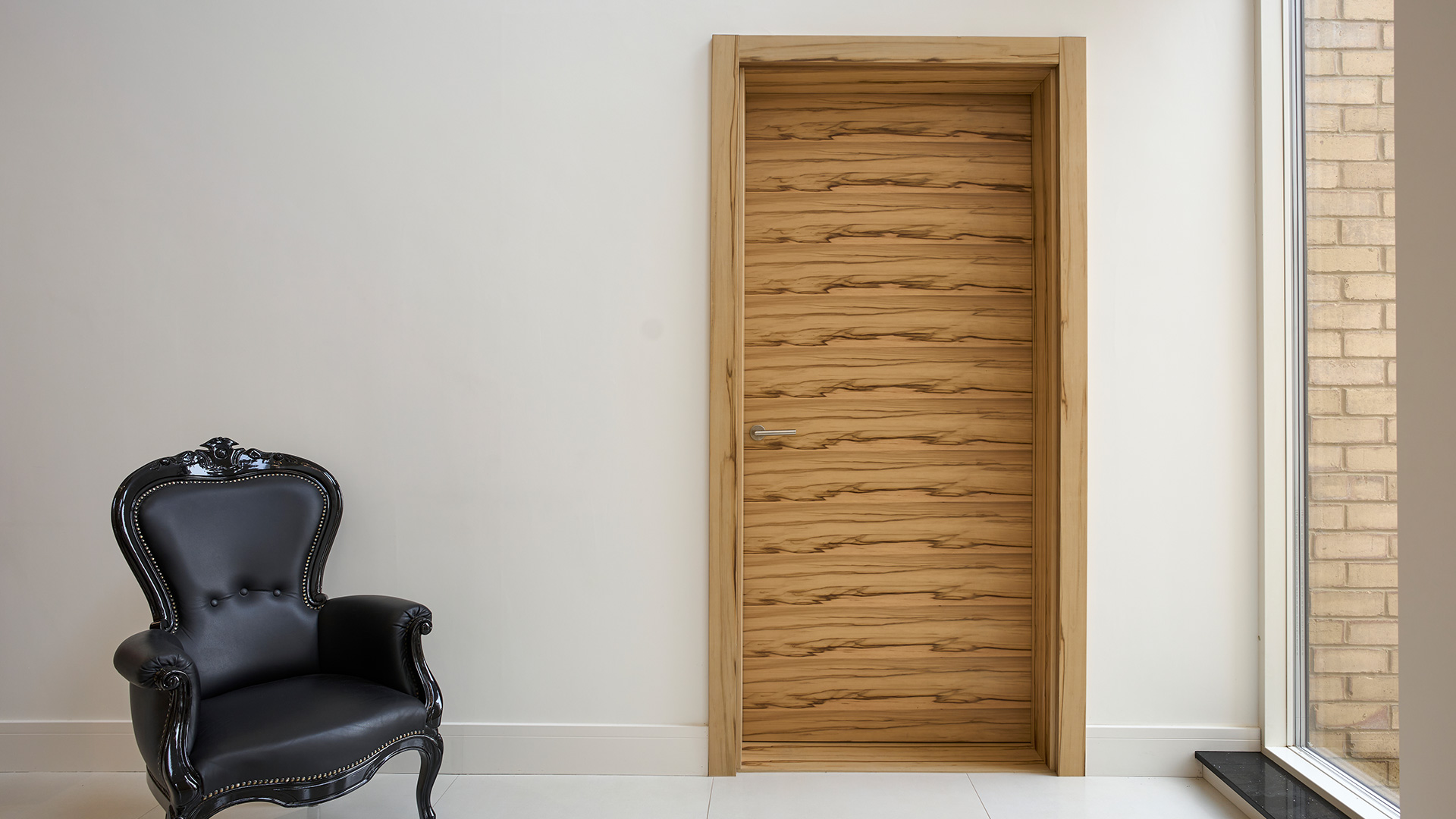 Bespoke Internal door Satin Walnut Trem H