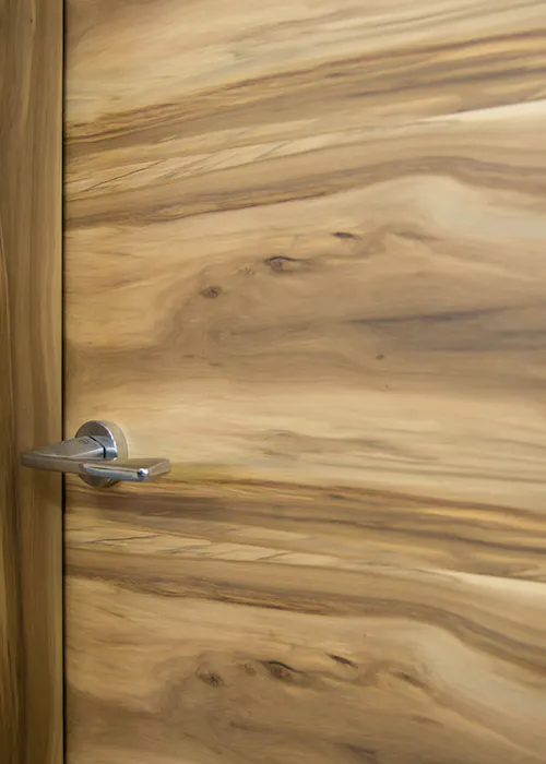 Satin walnut single leaf internal door