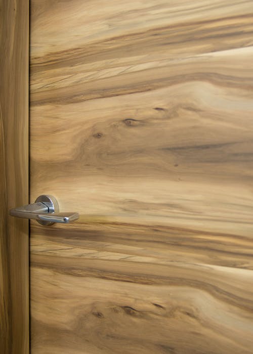 Satin walnut single leaf internal door 