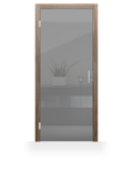 Walnut single leaf glazed door - Vetro by Deuren