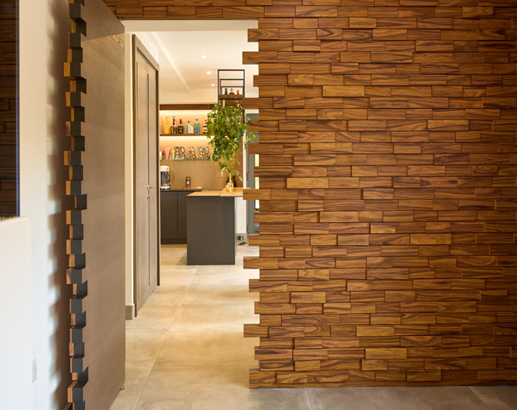 bespoke slim hidden wooden door