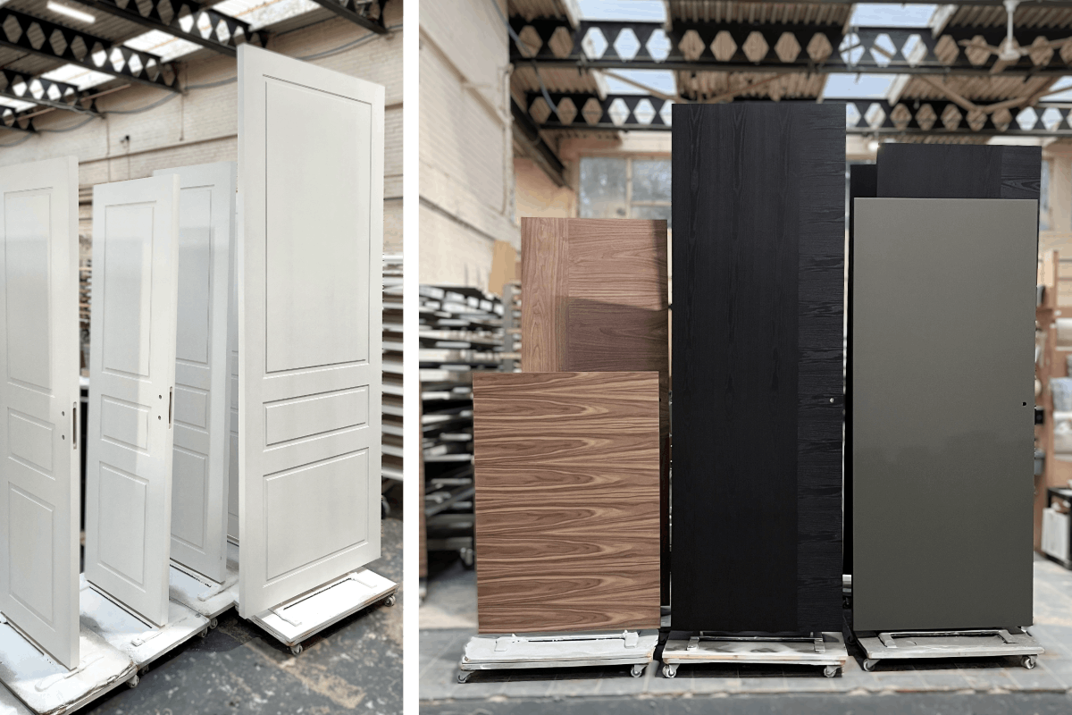Multiple Deuren doors in a range of sizes to illustrate the variety in sizes we can deliver.