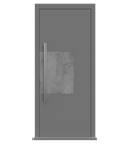 Concrete Grey Single leaf front door - Teri by Deuren