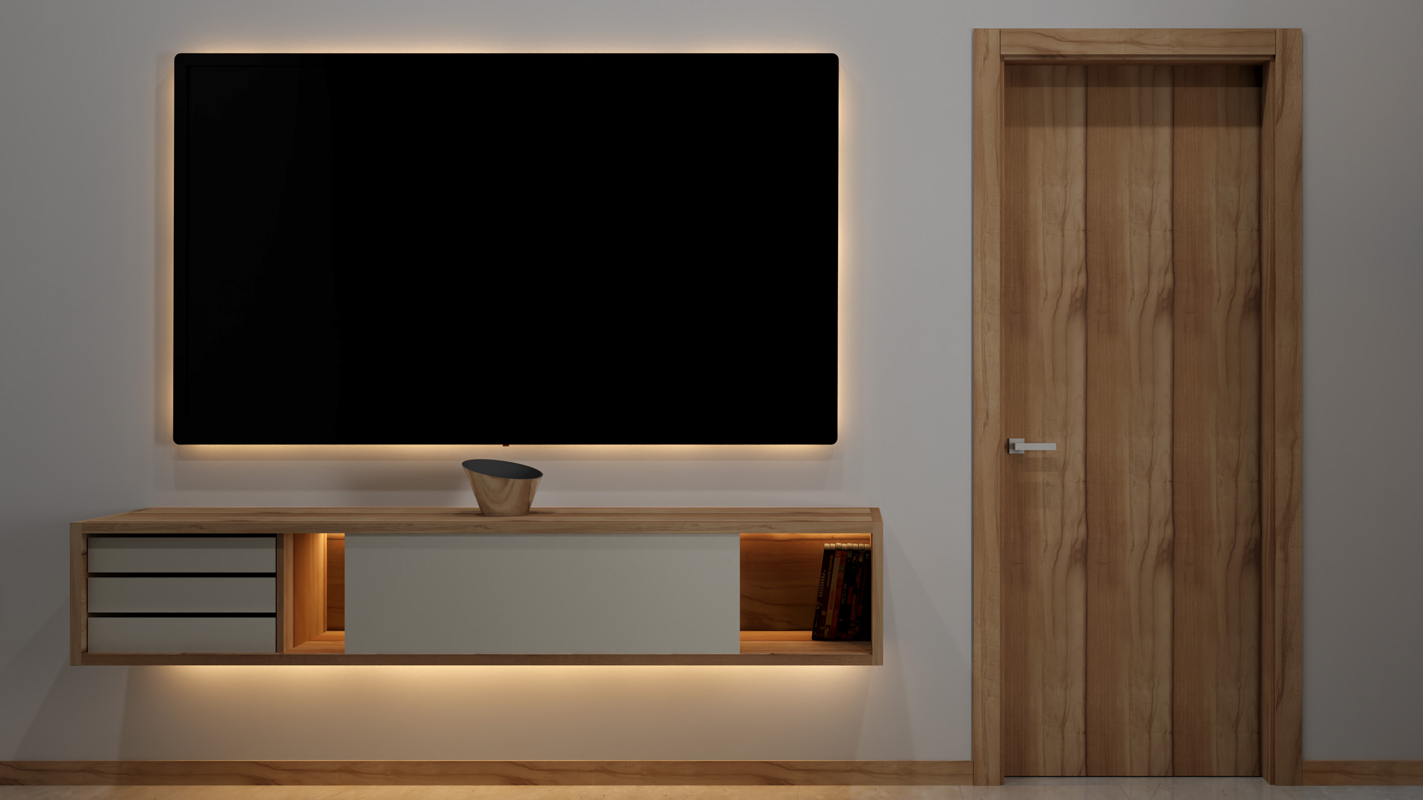  Satin Walnut single leaf internal door - Trem V by Deuren