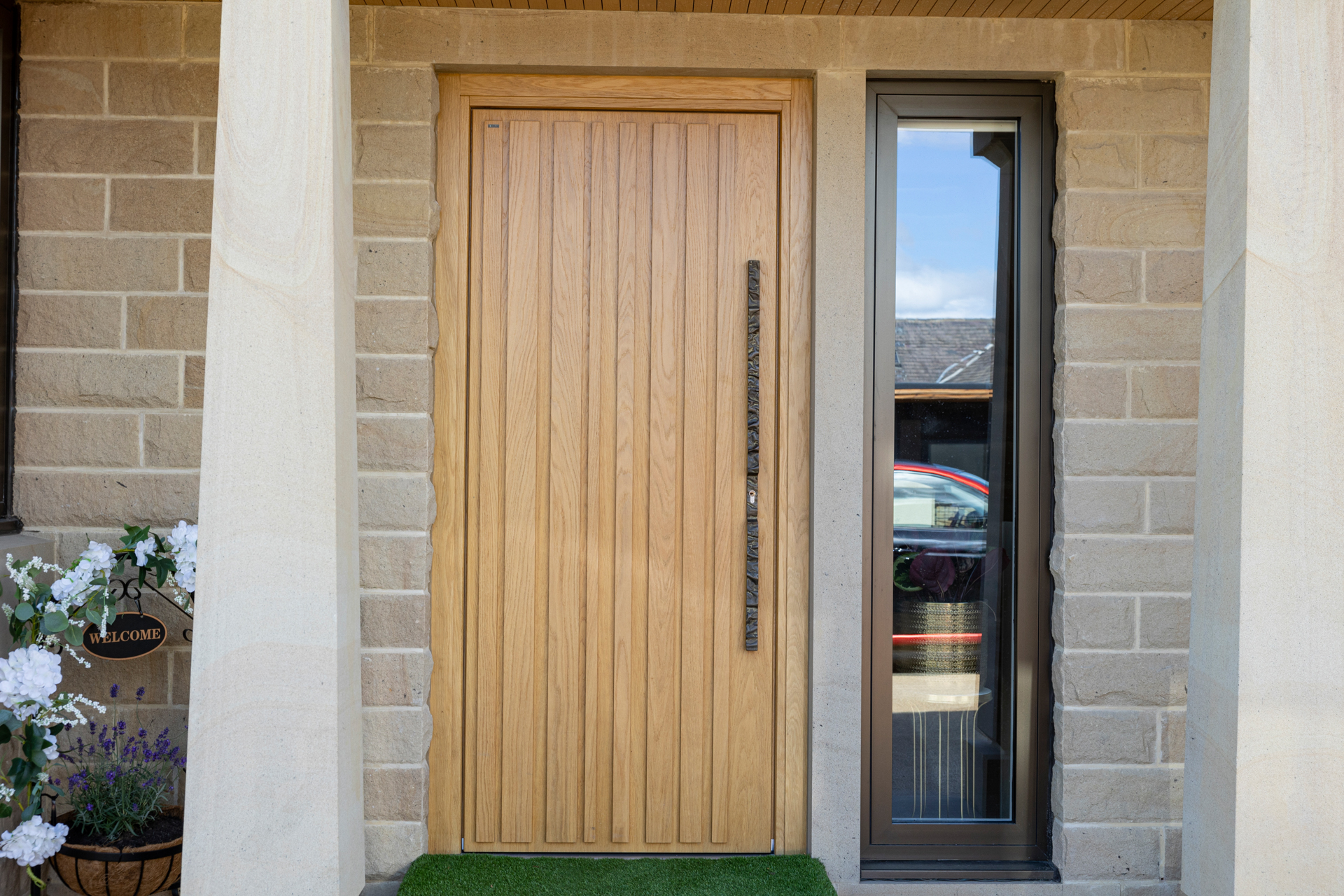 Bespoke Front Door Piano Oak 