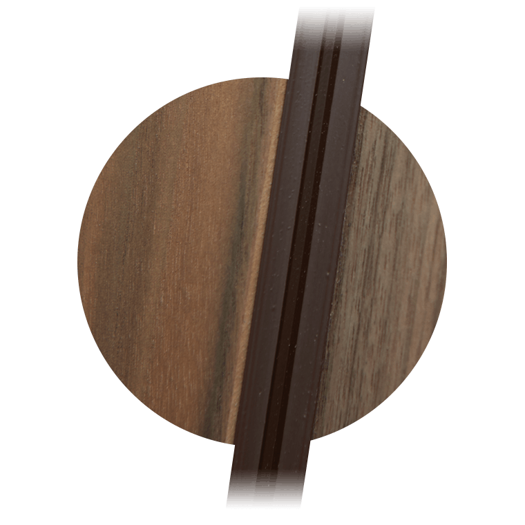 Walnut door seal.