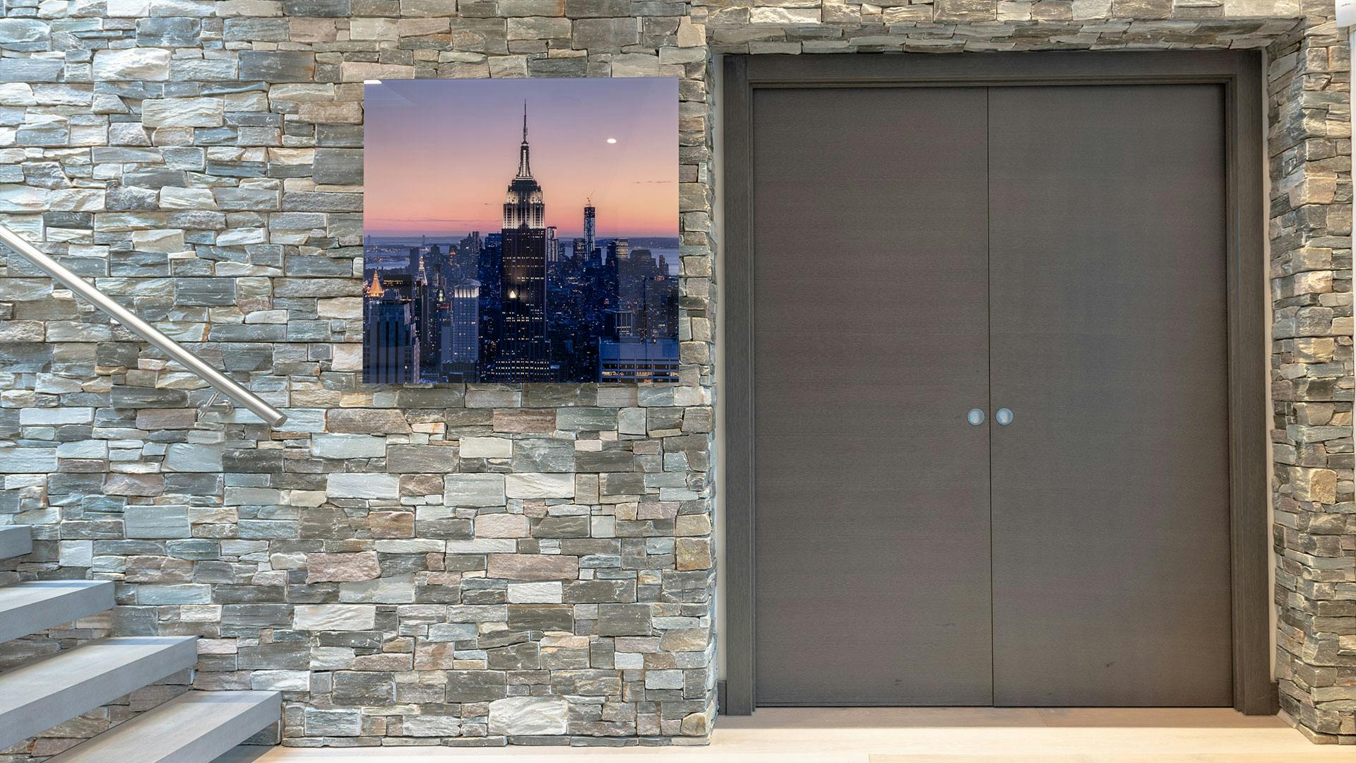 Internal shot of a home with grey internal pocket doors.