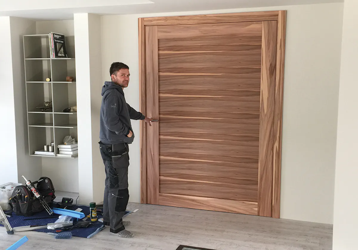 Double width internal door