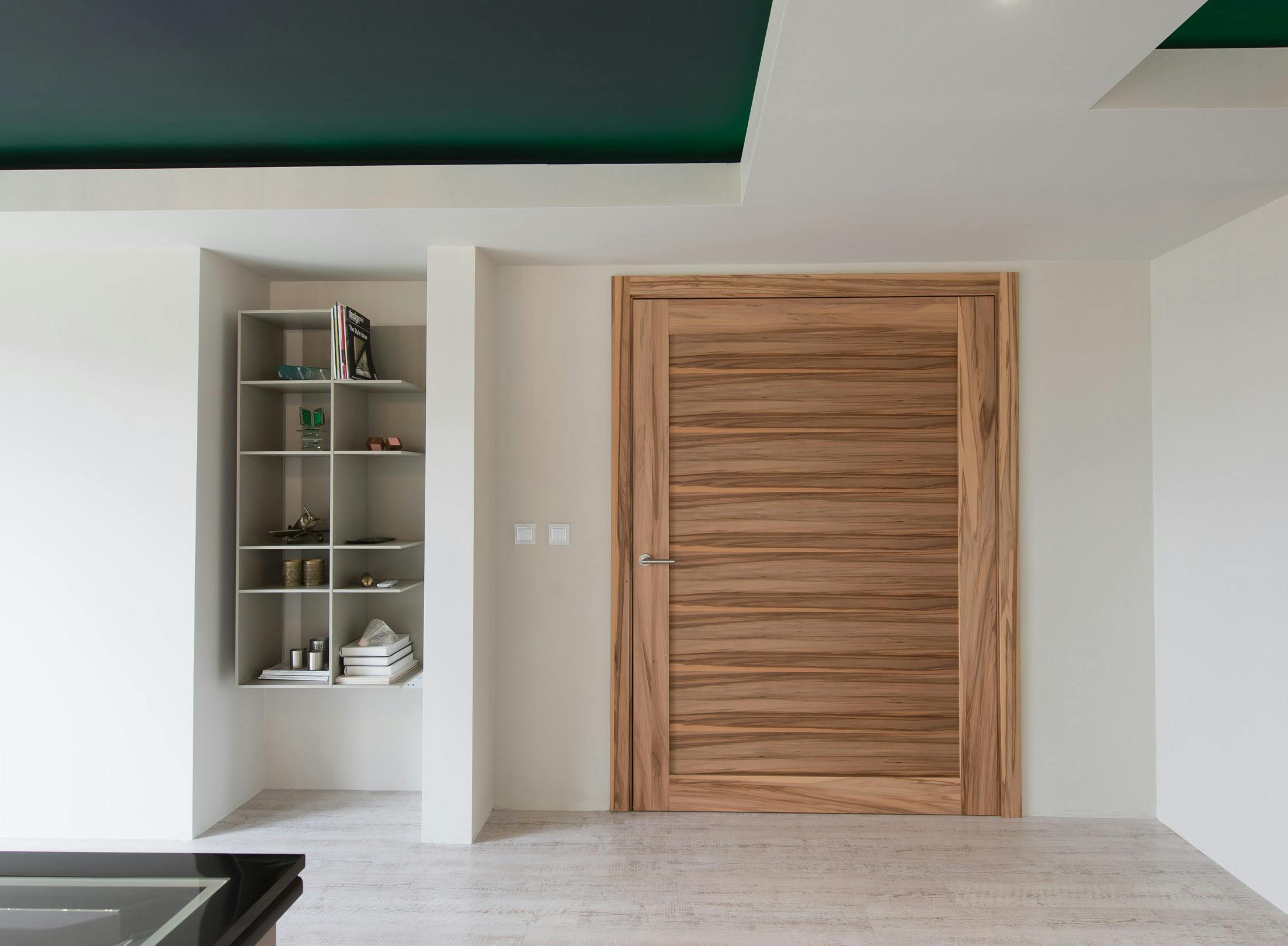 Satin Walnut single leaf door - Gio by Deuren