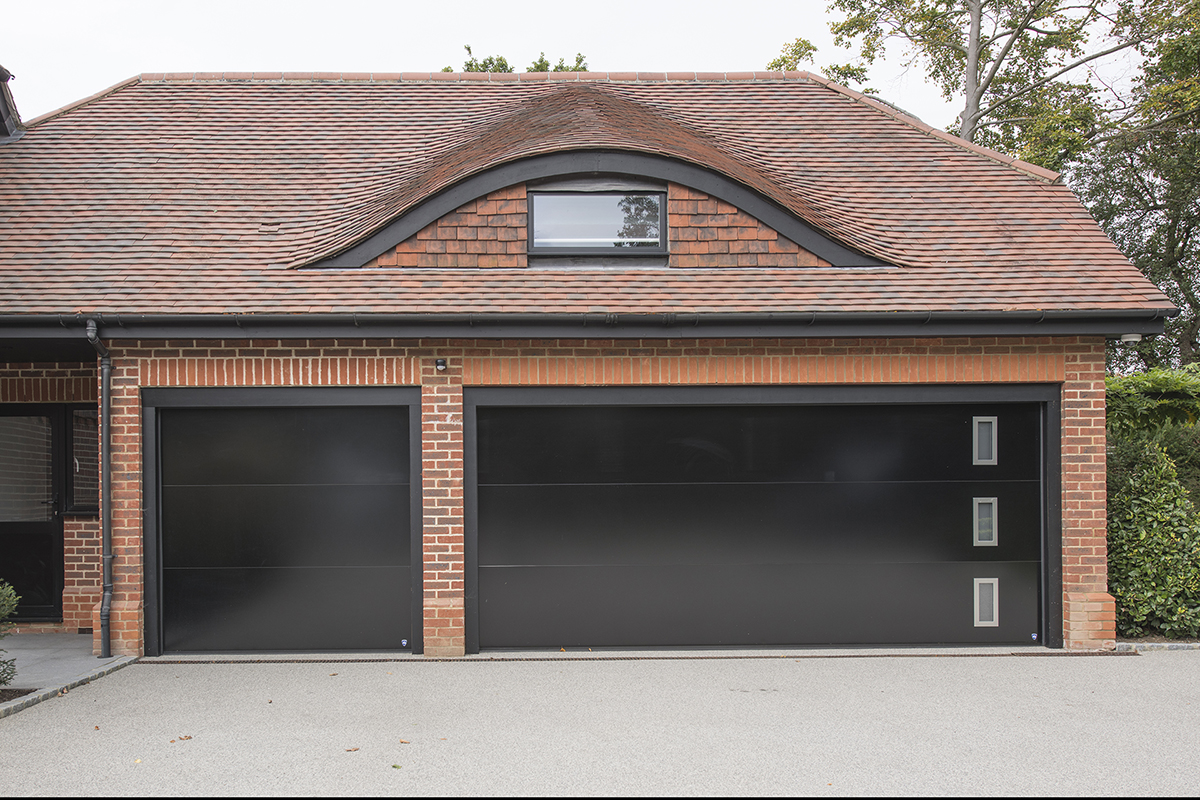 Overhead Sectional Garage Door | Bespoke Pianura | Black Paint