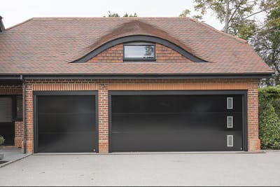 Overhead Sectional Garage Door | Bespoke Pianura | Black Paint
