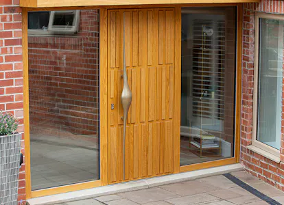 Deuren front door with glass panels