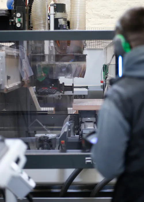 machinery being operated in a factory
