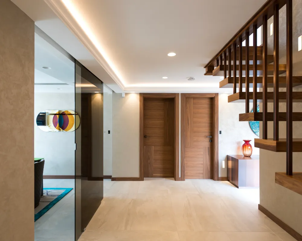 Internal hallway side by side