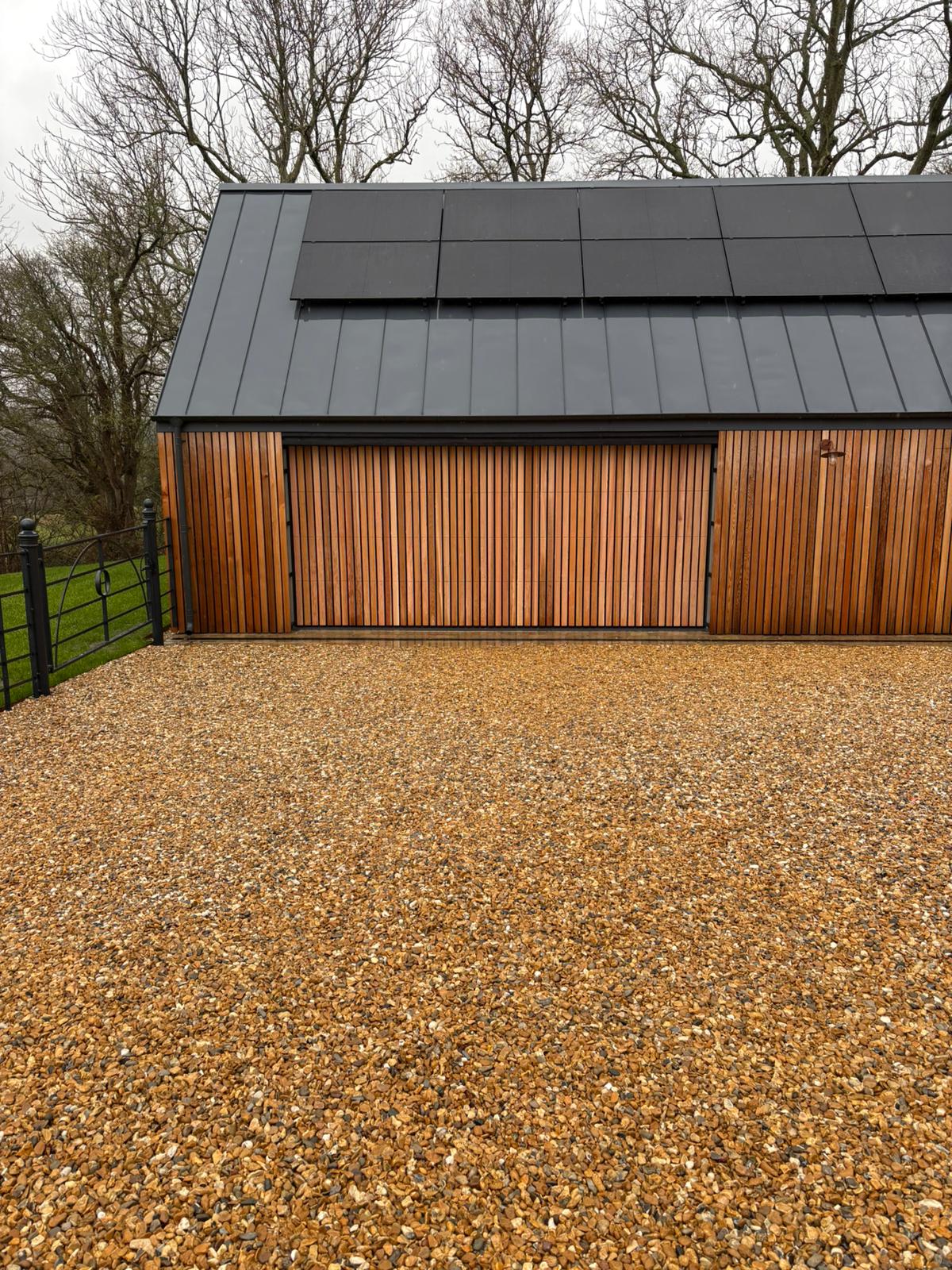 Bespoke Garage door Oak Cladding