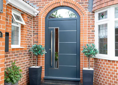 Light, Privacy, Security - A Modern Arched Entrance