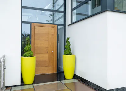 A luxury replacement door with two different veneers either side