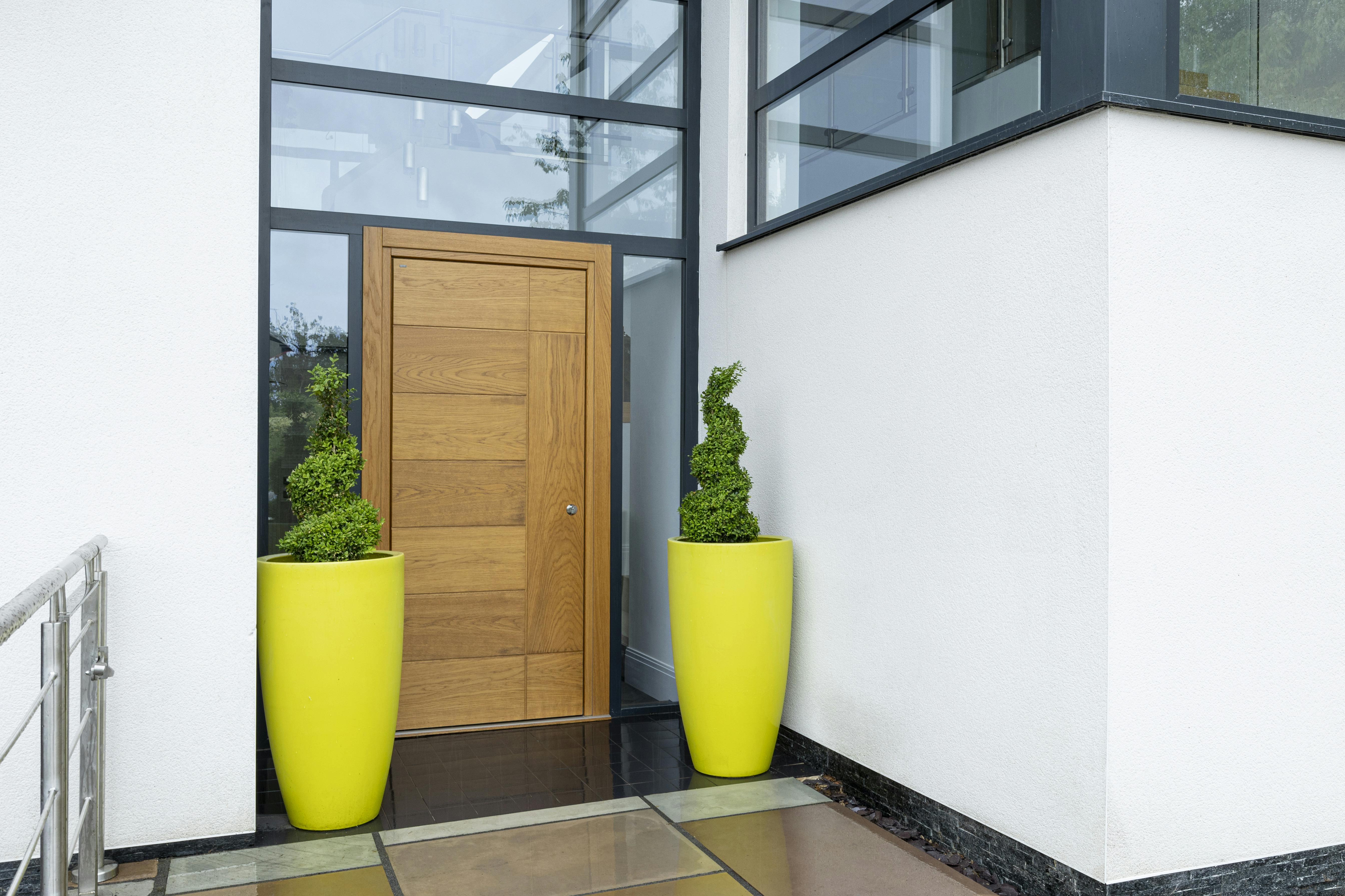 A luxury replacement door with two different veneers either side