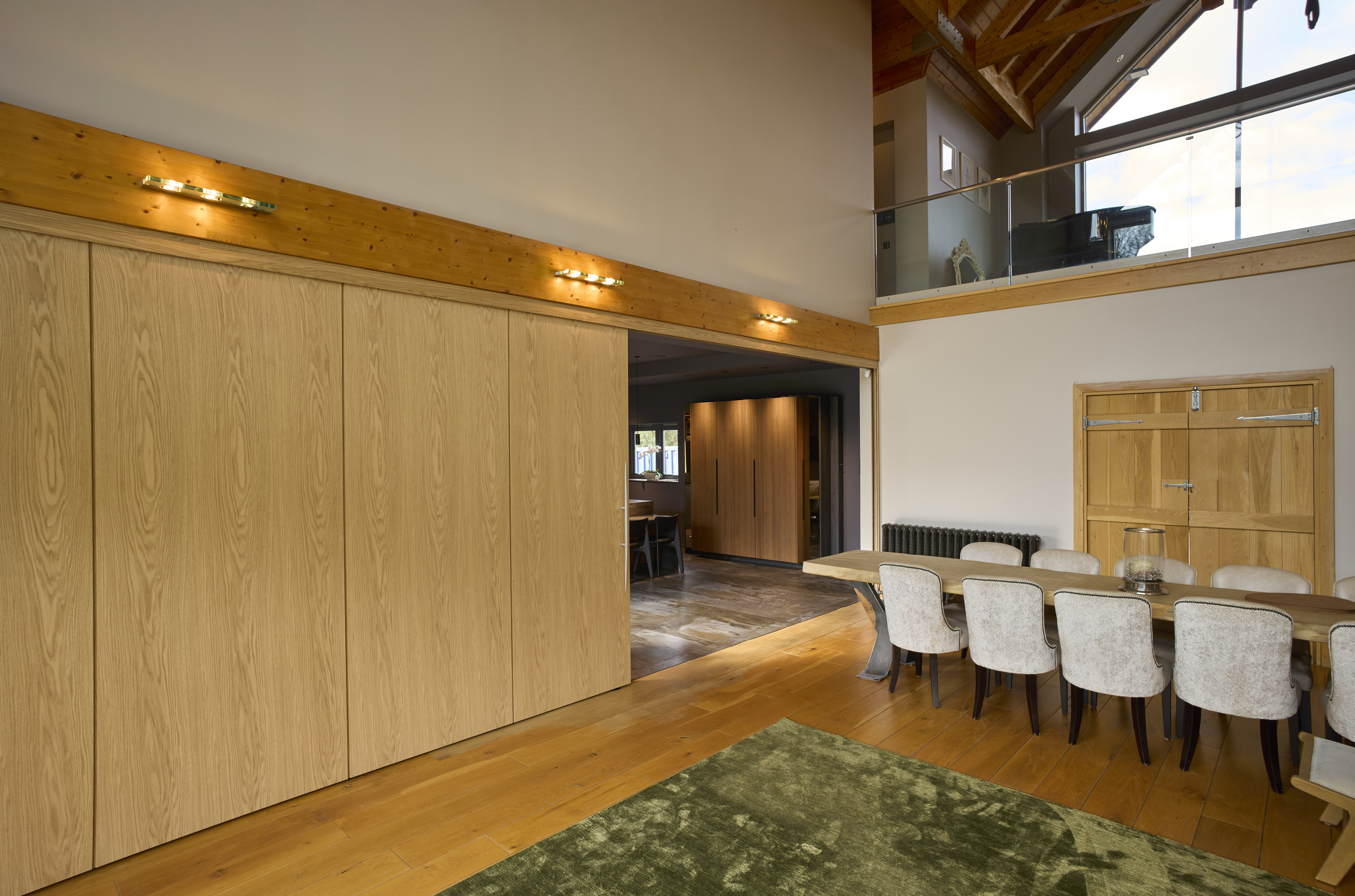 Artistic mastery with an oversized sliding door 