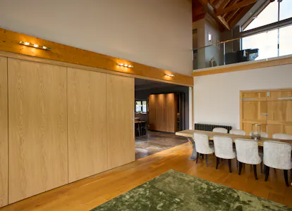 Artistic mastery with an oversized sliding door