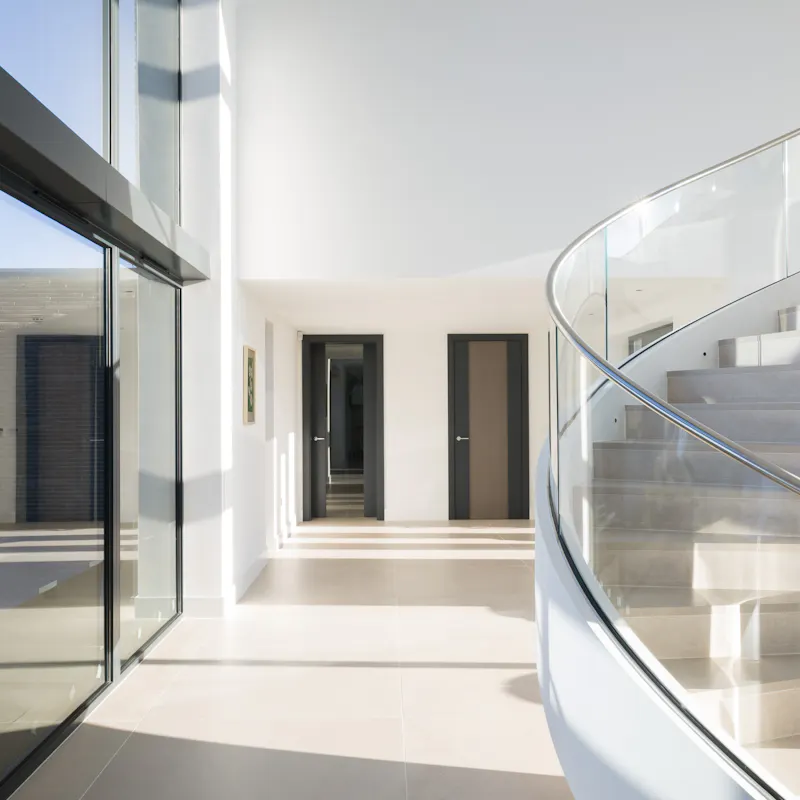 Maximising light flow with extra tall glass doors