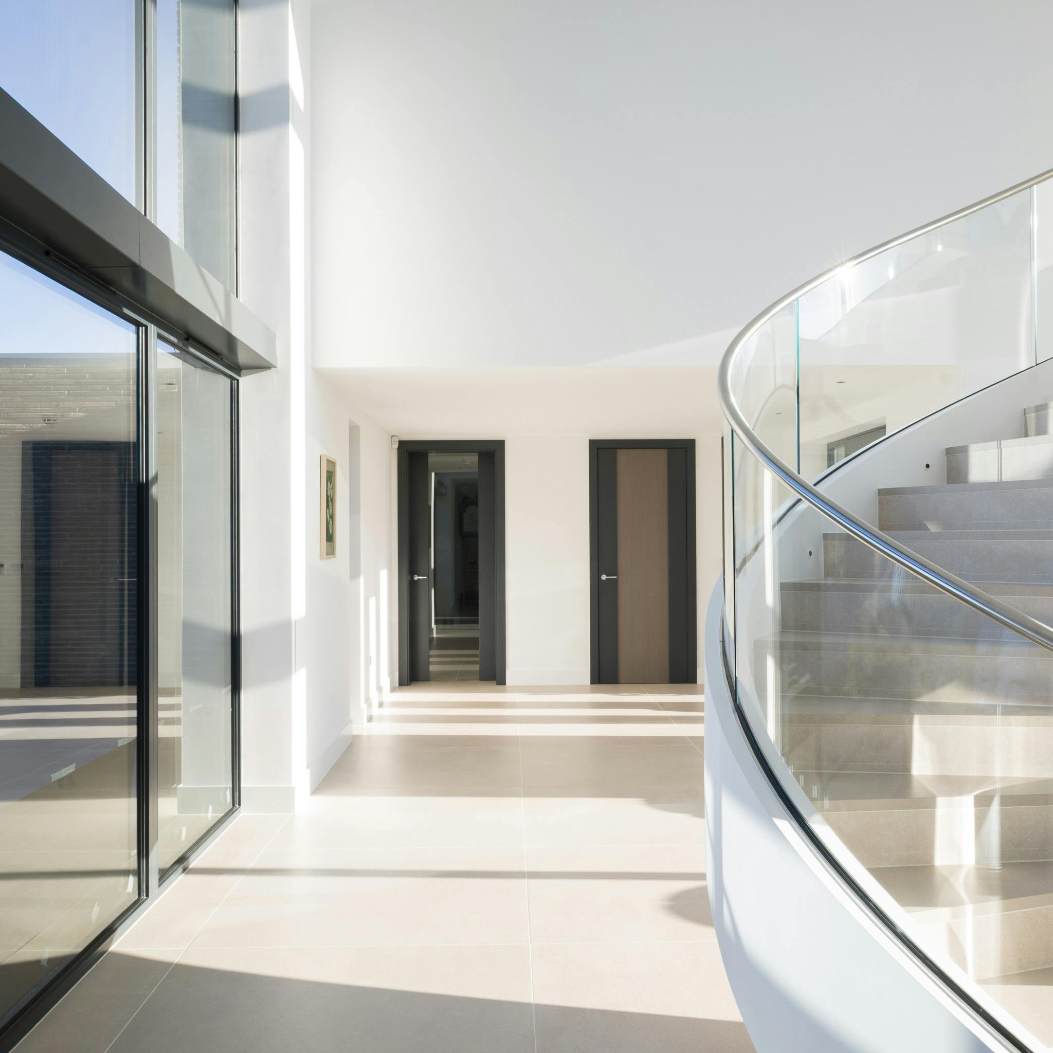 Maximising light flow with extra tall glass doors