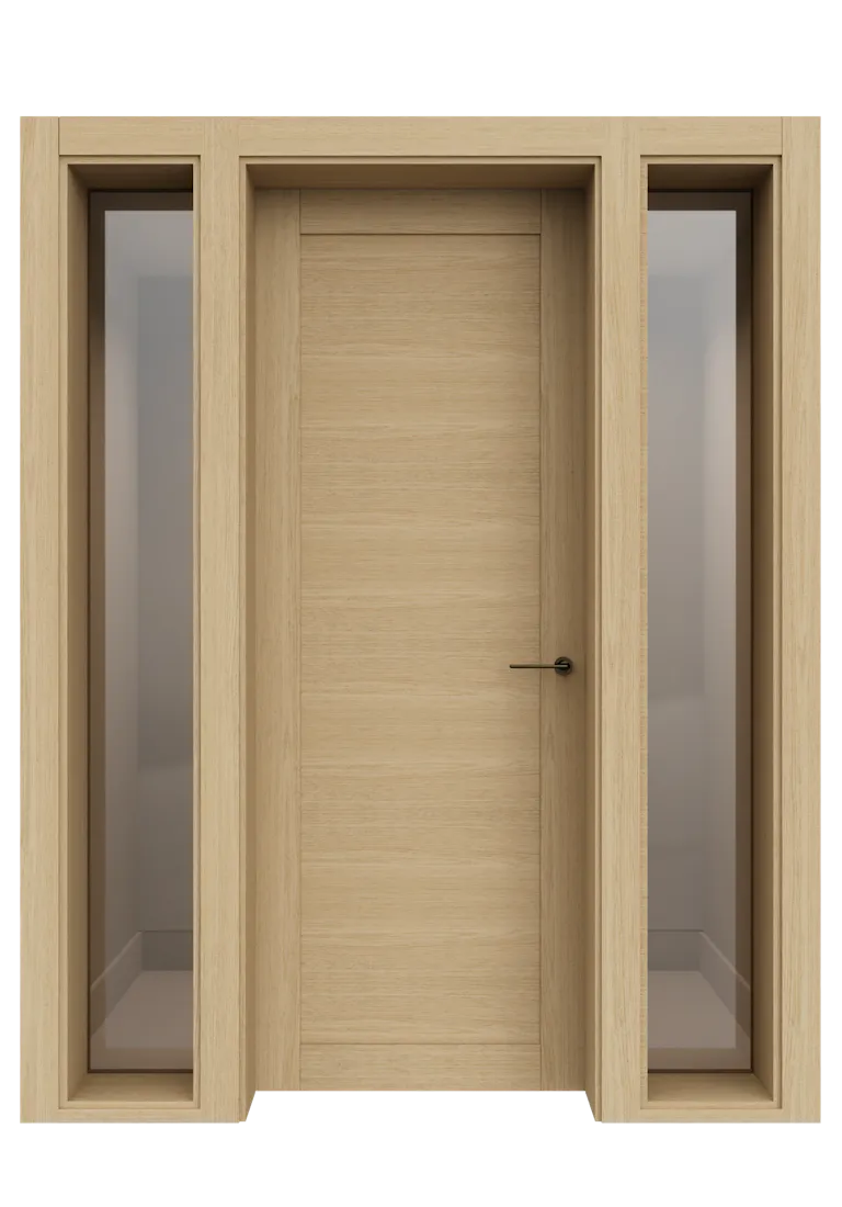 Glazed surround either side