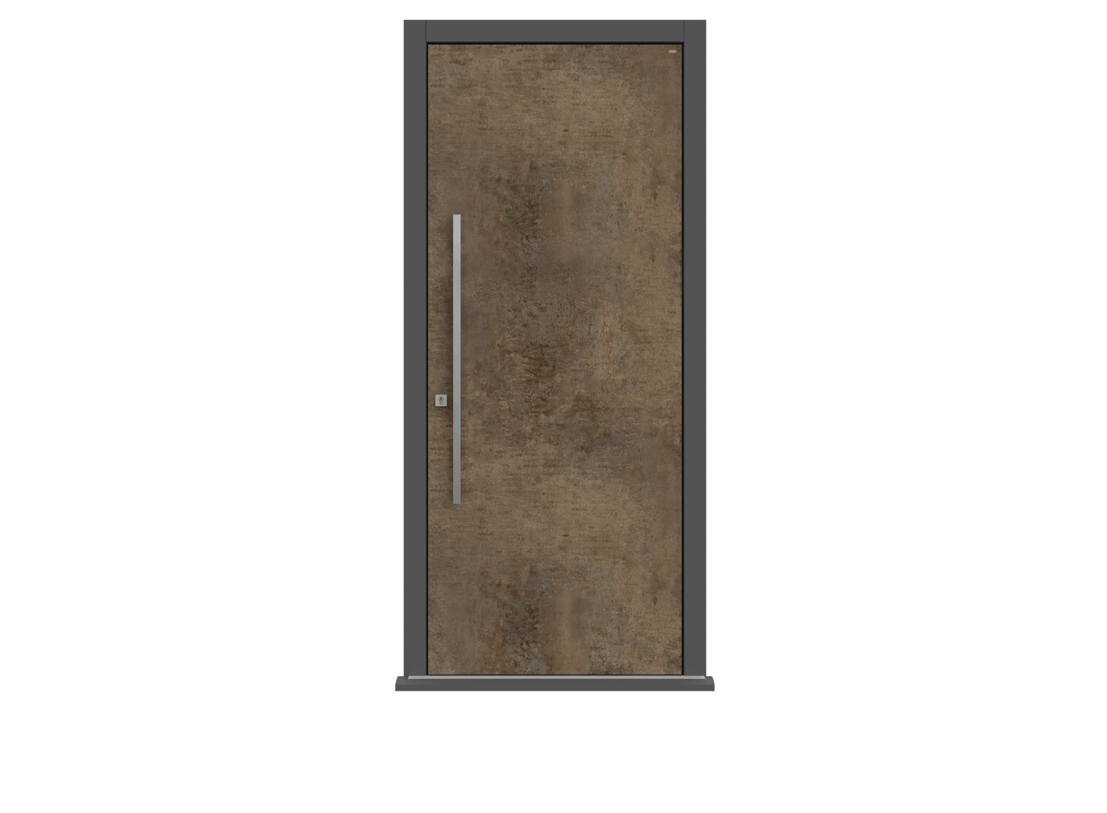 Patina Bronze Single leaf front door - Olivo by Deuren