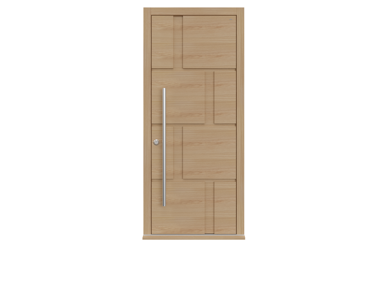 Single leaf front door with two glazed laterals - Tegal by Deuren