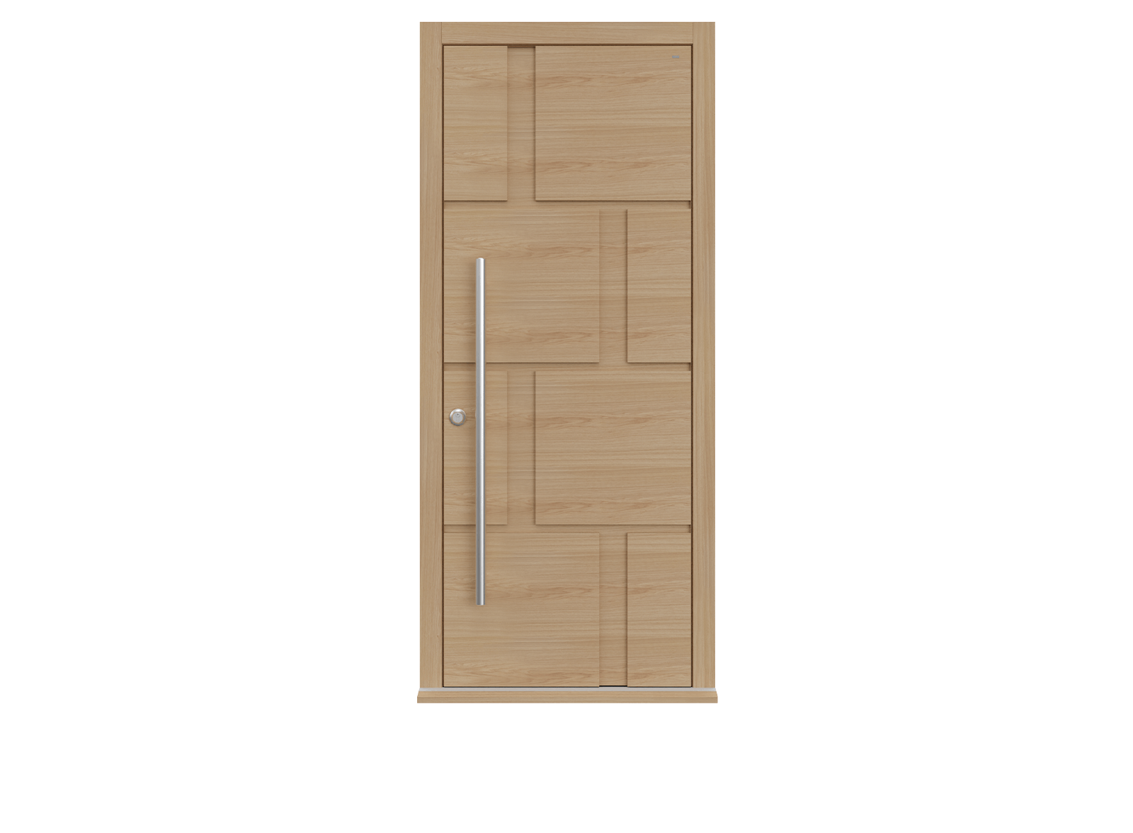 Single leaf front door with two glazed laterals - Tegal by Deuren