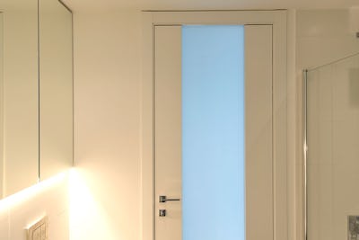 Bespoke Internal Door white Trem Glass 