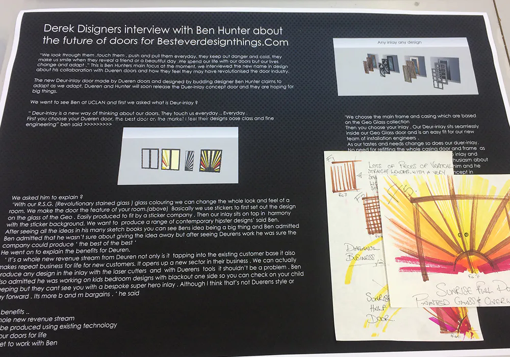 Internal door set design board - 3rd place