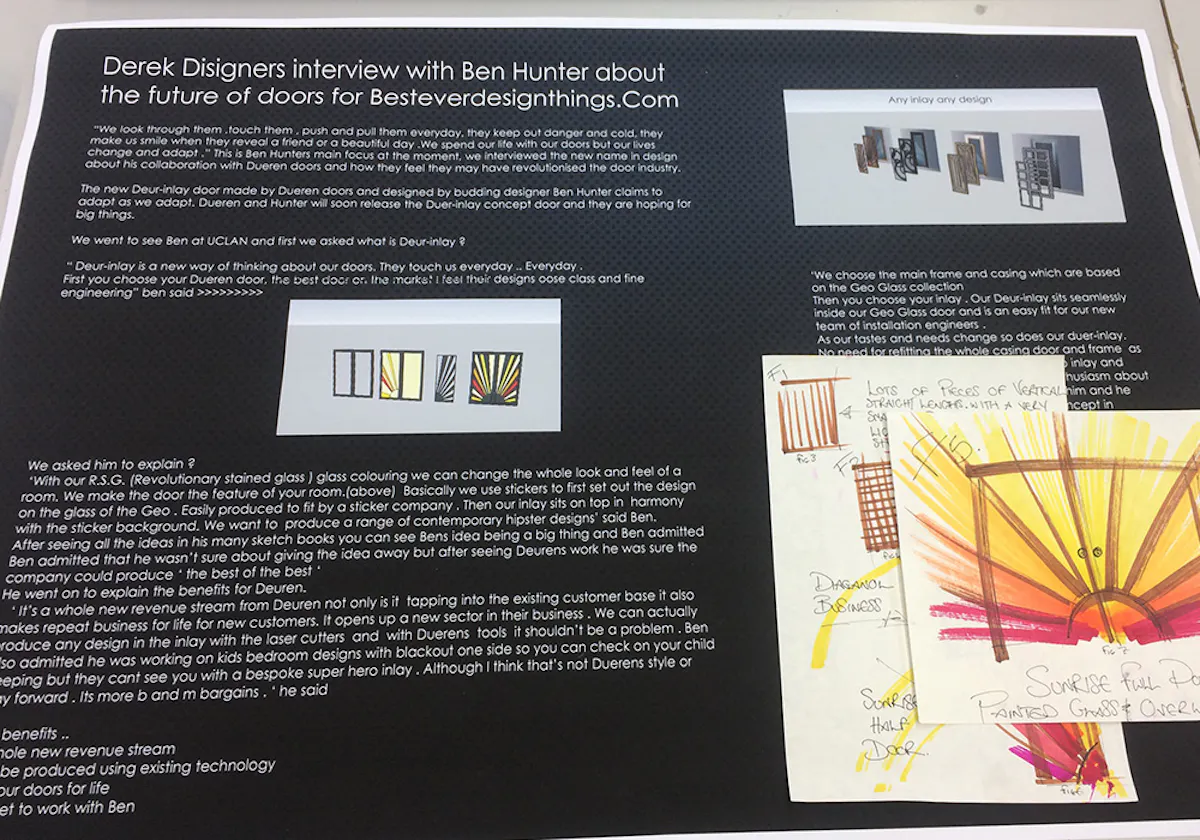 Internal door set design board - 3rd place