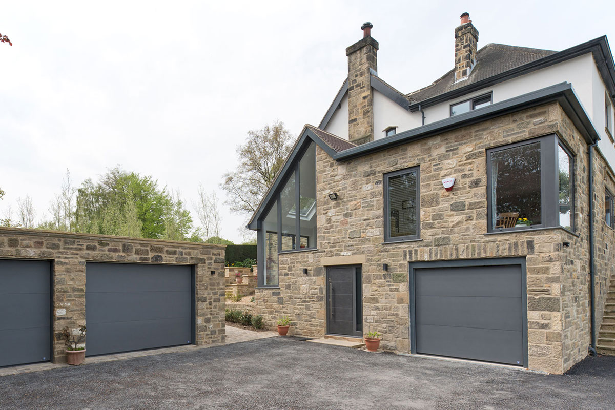 Perfectly paired front and garage doors