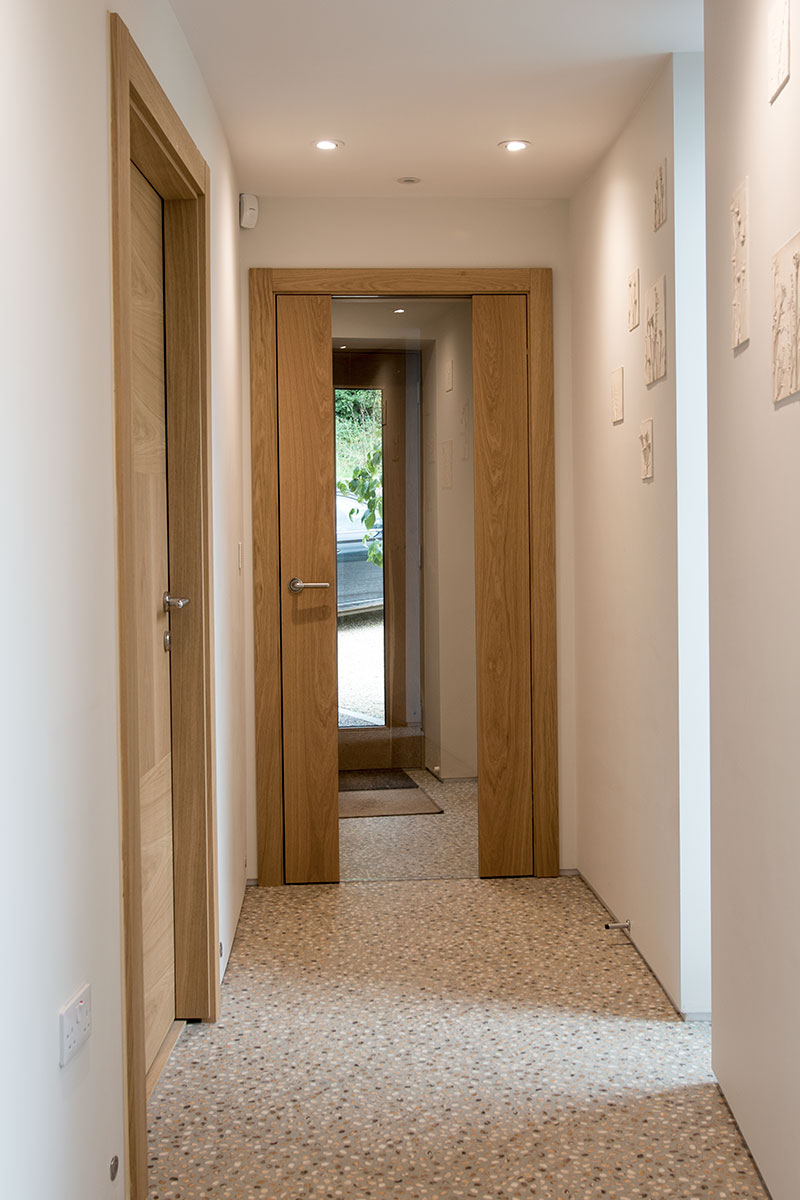 Bespoke Internal Door Natural Oak Trem Glass