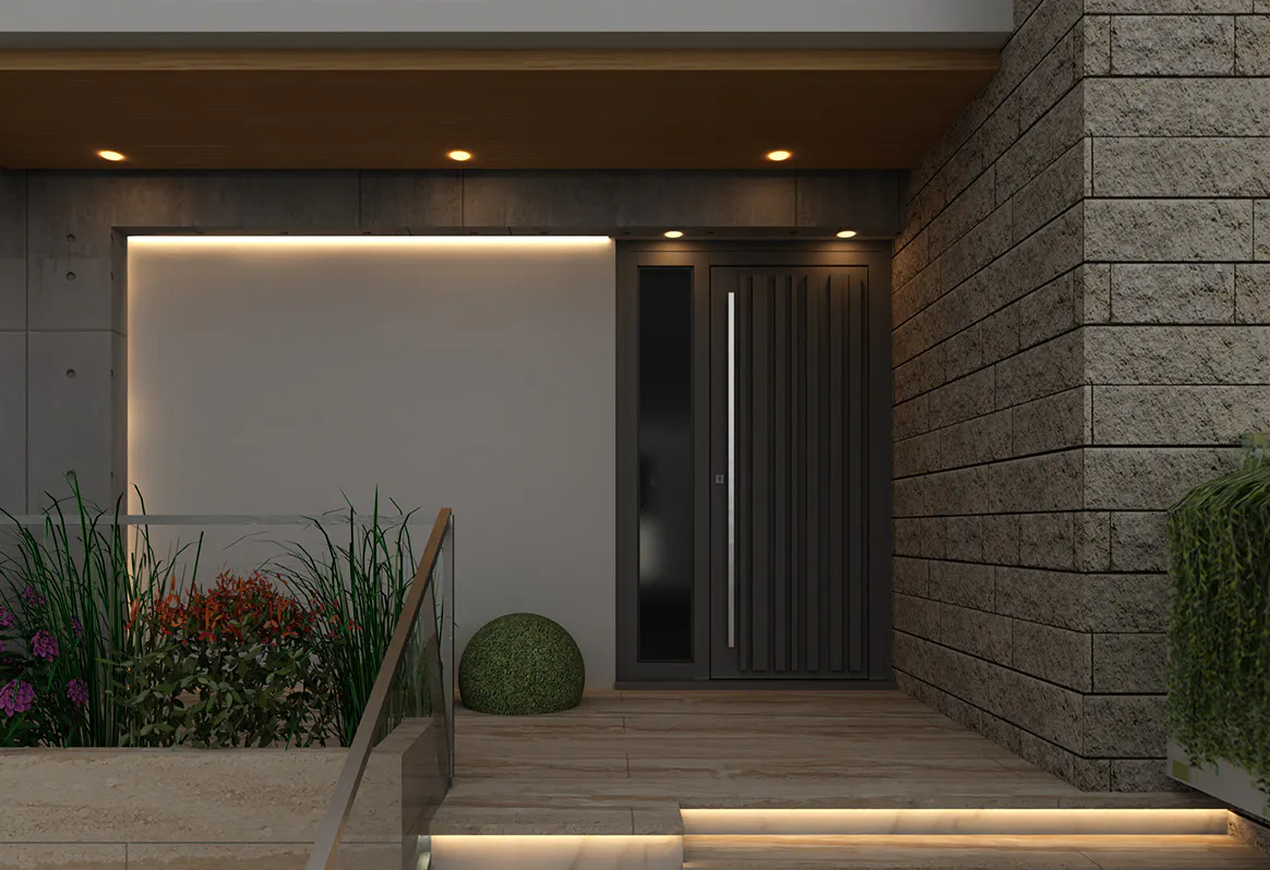 wooden made to measure front bespoke door