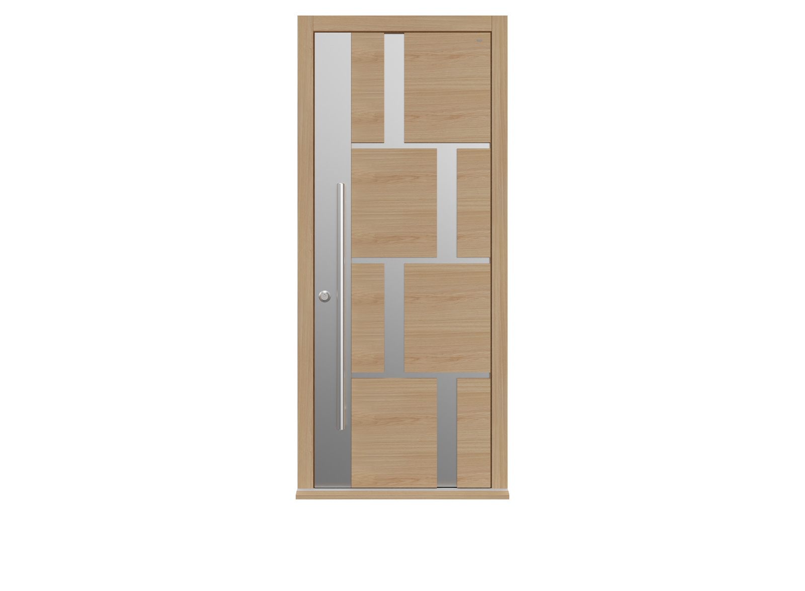 Single leaf front door with single glazed lateral - Tegal SSI by Deuren